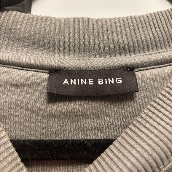 Anine Bing Olive Sweatshirt - Picture 3 of 5